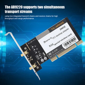 AR9220 802.11 a/b/g/n 2,4 GHz/5 ghz 300Mbps Ploche PCI WiFi Adaptér Bezdrôtovej Sieťovej karty, Dual-Band 5G Bezdrôtovej Sieťovej Karty