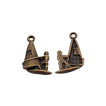 WYSIWYG 10pcs 22x14mm Charms Jachtár Antickej Bronzovej Farbe Zliatiny DIY Šperky, Takže Príslušenstvo
