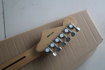 Factory store-bieleho tela HSS snímače ST podpis javorový hmatník 6 reťazcové Elektrické Gitary Guitarra