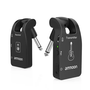 Ammoon Bezdrôtový Gitara Systém 2.4 G port USB Nabíjateľné 6 Kanálov Audio Vysielač, Prijímač pre Elektrické Guit gitara bezdrôtové