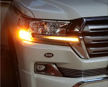 2 KS žltá LED dynamický zase signálu flash držiak pre Toyota Land Cruiser LC200 FJ200 2016 2017 upravený príslušenstvo