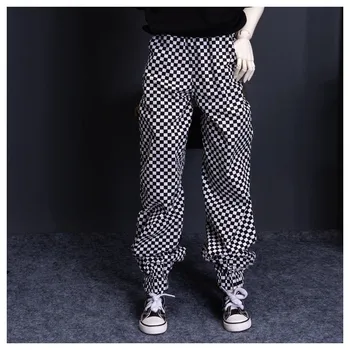 BJD Doll Oblečenie sa hodí s 1/3 1/4 Strýko veľkosť stylishversatile checker kockované nohavice v klasickej čiernej a bielej farbe