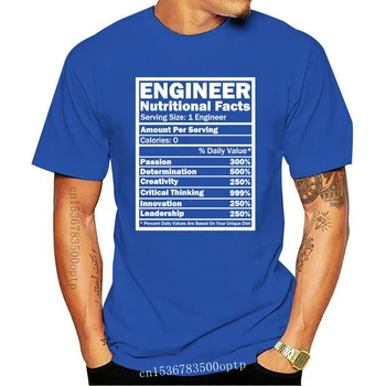 2020 Móde Hot Predaj Inžinier Nutričné Fakty Tee tričko
