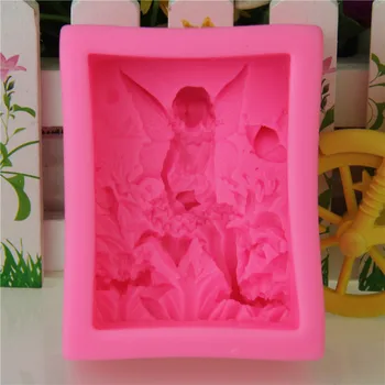 Angel girl jungle ducha silikónové formy mousse cukru pečenie formy DIY drop omietky mydlo plesní