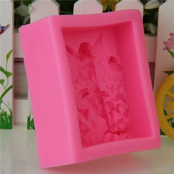 Angel girl jungle ducha silikónové formy mousse cukru pečenie formy DIY drop omietky mydlo plesní