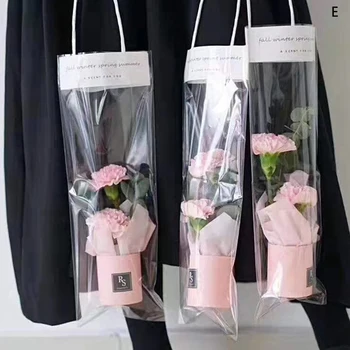 Nové Mini Kvet Papierové Krabice Kolo Vázy Segment PVC Transpant Kytice Svadobné Dekor