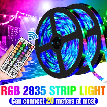 12V LED Svetelné Pásy RGB Lampa Pásky LED Podsvietenie 5M 10 M 15M 20 M Vodotesný Farebné Svetlá Pre Spálne Steny Výzdoba Osvetlenie 2835