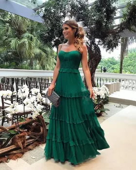 Ženy Burgundsko Večer Návrat Domov Jungle Šaty Prom Girl 2021 Sexy Bez Rukávov Volánikmi Zelená Košieľka Formálne Šaty Letné Vestido