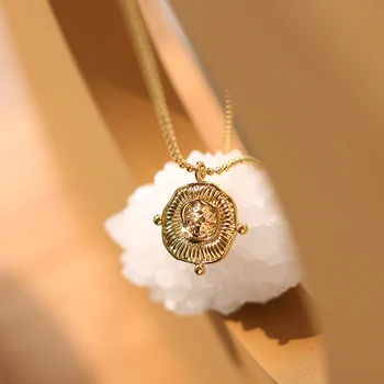 2021 Elegantné Slnečnice Prívesok Náhrdelníky pre Ženy Nehrdzavejúcej Ocele Korálky Reťazca Pozlátené 18k Zlata Choker Šperky Dámske Datovania Darček