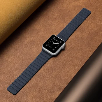 Kožené slučky pre Apple Hodinky kapela 44 mm 40 mm 38 mm 42mm Magnetické smartwatch náramok pás náramok iWatch series 3 4 5 se 6 popruh