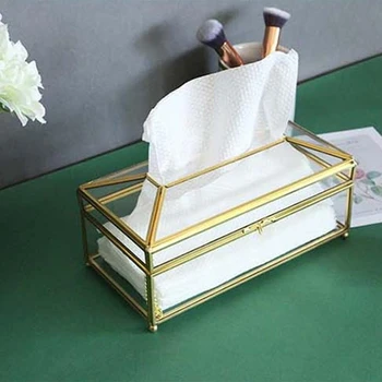 Európsky Štýl Sklo Tkaniva Box Držiteľ Nordic Luxusné Vreckovku Toaletného Papiera Držiak Tkaniva Prípade Home Decor