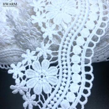 10yard 6typ Vlnovkou kvet biely afriky čipky textílie páse s nástrojmi výbava svadobné dekorácie klobúk vankúš sukne príslušenstvo DIY plný šaty