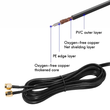 HOT-2.4 G/5G Dual-Band Anténa s 6.5 Ft Predlžovací Kábel 6DB Magnetické Základne Bezdrôtová Sieťová Karta WIFI SMA Anténu