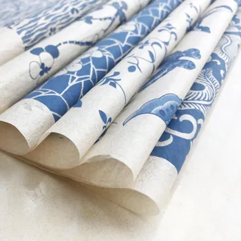 Keramiku, keramické hliny, prenášací papier pre glazúra underglaze kvet papier Jingdezhen modré a biele porcelánové obyčajný nášivka