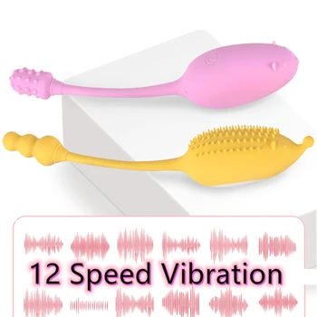 Sexuálne Hračky Pre Ženy, Masturbácia, Silikónové G-spot Vibrátor Klitorisu Análny Masáž Stimulácia Vibračné Vajíčko Bezdrôtový RC 12 Rýchlosť
