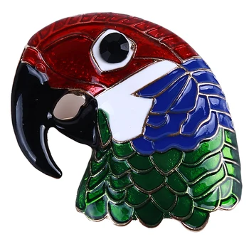 Vintage Papagáj Hlavu Brošňa Farebné Brošňa Pin Osobnosti Šperky Jednoduché Doplnky Brošne Darčeky Priateľmi