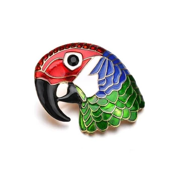 Vintage Papagáj Hlavu Brošňa Farebné Brošňa Pin Osobnosti Šperky Jednoduché Doplnky Brošne Darčeky Priateľmi