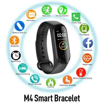 M4 Inteligentný Náramok Srdcovej frekvencie, Krvného Tlaku Zdravie Nepremokavé M4 Bluetooth 4.0, Hodinky, Náramok Fitness Tracker, USB Nabíjanie Teplej