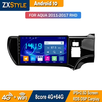Pre Toyota Aqua 2011-2017 Pravej Strane Vodiča autorádio Multimediálne Video Prehrávač, Navigácia Stereo GPS Android 10 DVD