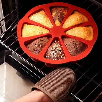 Silikónové Pečenie, Pečenie Potravín, Plesní, 8 Bodov Scone Tortu Domov Používané V Mikrovlnnej Rúre Domácej Kuchyni Pečenie Opakovane Formy Červená