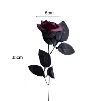 Black Rose Syntetické Kytice Simulácia Kvet Nevesta Ruke Kyticu Hodváb Domáce Dekorácie Nastaviť Svadobné Dodávky urob si sám