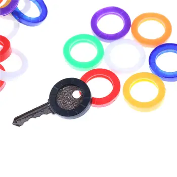 10pcs Duté Multi Farebné Gumy Soft Key Zámky Kľúče Spp Kľúč Zahŕňa Vňaťou Keyring Náhodne Zmiešané Farby Móda
