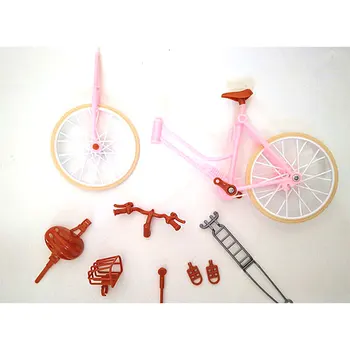 Horúce！Bábika Príslušenstvo Ružové Plastové Požičovňa Bicyklov Outdoorové Športy Hračka pre Bábiku domček pre bábiky Deti Hračky Nastaviť