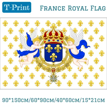 Royal Standard Kráľovstvo Francúzsko 1643-1765 Ensign Vlajkou 3 ft x 5 ft Polyester Banner Lietania 150* 90 cm Vlastné vlajky vonkajšie