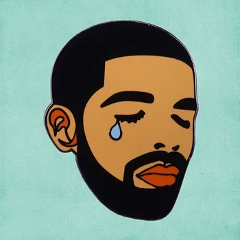 Drake slzy Smiať Teraz Plakať Neskôr Degrassi herec Hip Hop rapper Smalt Pin Cry Baby Rap hudba ventilátor darček brošňa