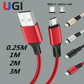 UGI 4A USB Rýchle Nabíjanie Kábel Typu C, USB C Micro USB, Android Kábel na Synchronizáciu Údajov Mobilný Telefón Samsung OnePlus+ Xiao HTC Pixel