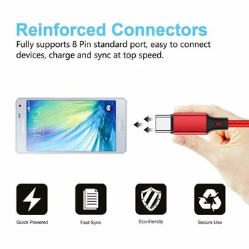 UGI 4A USB Rýchle Nabíjanie Kábel Typu C, USB C Micro USB, Android Kábel na Synchronizáciu Údajov Mobilný Telefón Samsung OnePlus+ Xiao HTC Pixel