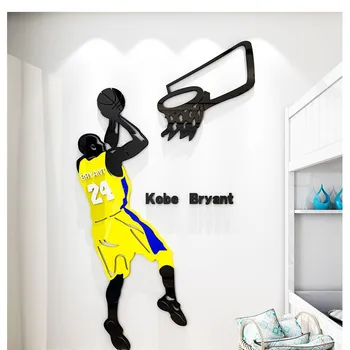 Stena Nálepky NBA Kobe Star Fanúšikov Plagát Miestnosti Dekorácie Obývacia Izba Deti Spálňa DIY Zrkadlo Tapety, Samolepky