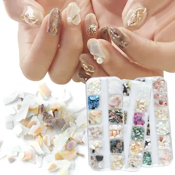Nový Japonský príslušenstvo zmiešané nechtov shell kusov šperkov Dlhý tenký rámček zmiešané tenké abalone kusov Zmiešané shell dekorácie
