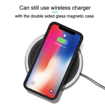 Oppselve Magnetické Telefón puzdro Pre iPhone XR XS MAX X 8 7 6 6 Plus Obojstranný Tvrdeného Skla, Kovu Magnet Kryt Coque Capinhas