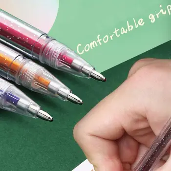 12 Farieb Glitter Gel Pen Set Multicolour Guľôčkové Gél Perá Opäť Nastaviť Farebné Maľby Kresby Perom Shell Kryt