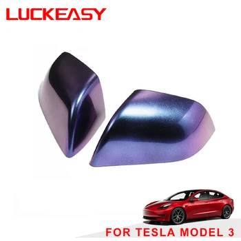 LUCKEASY pre Tesla model 3 model Y 2017-2020exterior zrkadlo uhlíkových vlákien piano black verziu spätné zrkadlo bývanie príslušenstvo