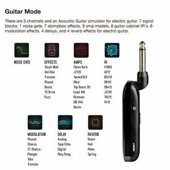 NuX Mighty Plug MP-2 Gitara Zosilňovač USB Nabíjateľné Gitarové Príslušenstvo