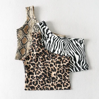 2021 Nové Jar Leto Ženy Ženy Bežné Polyester Leopard Košieľka Značky sexy vesta tank top Outwear