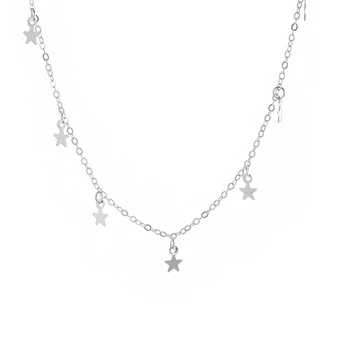 Móda Minimalistický Jednoduché Trendy Zahusťovanie Päť-Špicaté Hviezdy Malý Prívesok Náhrdelník Ženské Šperky, Darčeky Hot Predaj Príslušenstva