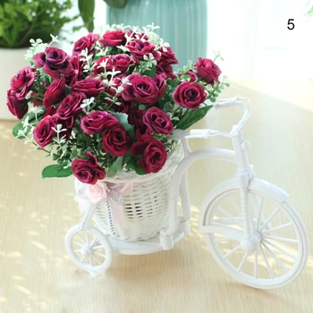 Trojkolka Big Bike Kvetinové koše Váza pre Domáce Skladovanie Záhrada Svadobné Party Dekorácie Spálňa Bicykel Veľký Košík