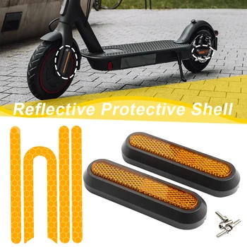 2 ks Zadné Náboj Kolesa Kryt Reflexné Ochranné Safty Shell pre Xiao Elektrický Skúter M365/Pro 2/1s Skúter Cyklistické Accessorie