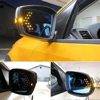 2ks /set 14SMD LED Šípku Panel Pre Auto Spätné Zrkadlo Indikátor Zase Signálneho Svetla na Čítanie Auto LED Spätné Zrkadlo Zrkadlo Svetlo