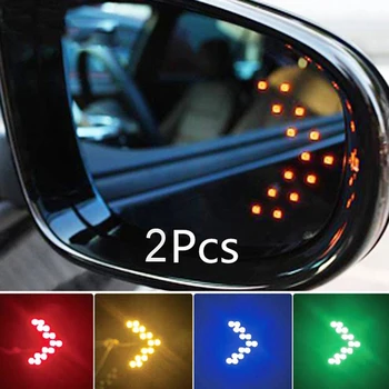 2ks /set 14SMD LED Šípku Panel Pre Auto Spätné Zrkadlo Indikátor Zase Signálneho Svetla na Čítanie Auto LED Spätné Zrkadlo Zrkadlo Svetlo