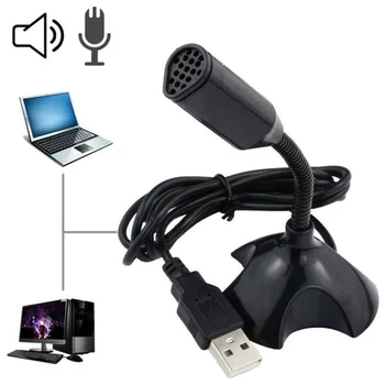 2021 Nové Nastaviteľné USB Prenosný Mikrofón Mini Štúdio Reči Stojan na Mikrofón Mic S Držiak pre Stolné PC