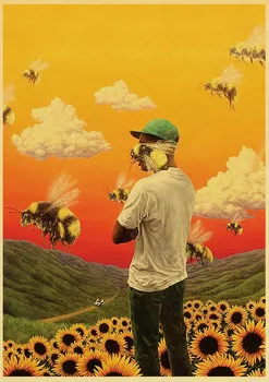 WTQ Plátno na Maľovanie Retro Plagátu Tyler, The Creator Flower Boy Band Music Kryt Hip Hop Rapper Hviezda Wall Art Obraz Domova