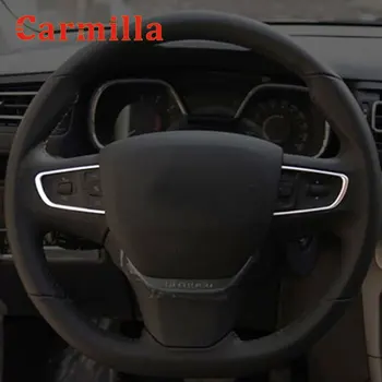 Carmilla 2ks Volantu, Trim Kryt pre Peugeot 508 Rokov 2011-2016 408 na roky-2020 Chrome stredovej Konzoly Vnútorné Styling Nerez