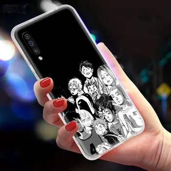 Matný Obal Pre Samsung Galaxy A50 A10 A70 A20e A30 A40 Mäkké Coque Nárazníka A20 A20s A10s Kryt Telefónu Funda Haikyuu!! Anime Shell