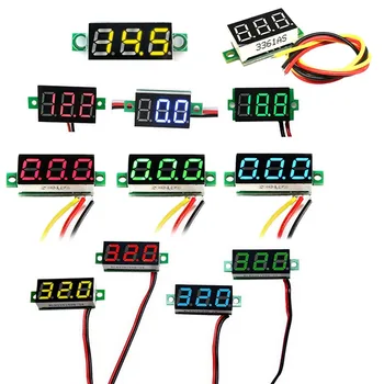 Mini Digitálny Voltmeter Napätie Tester Meter 0.28 Palcový 2.5 V-30V 0-100V LED Displej Elektronické Diely Príslušenstvo Digitálny Voltmeter