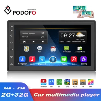 Podofo Auto Stereo Prijímač Android 2Din GPS, Wifi Multimediálne Video Prehrávač, 7