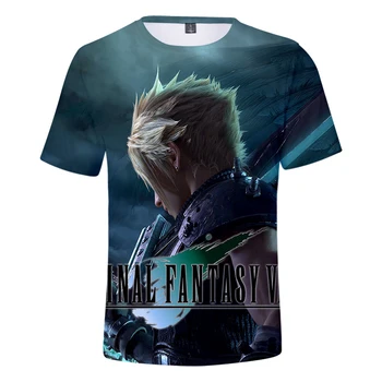 2021 Klasické Hry Final Fantasy VII 3D Vytlačené T-shirt Unisex Móda Harajuku Krátky Rukáv Kolo Krku Streetwear Nadrozmerná Topy